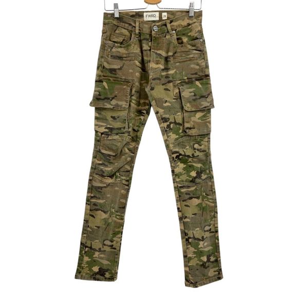 FWRD Cargo Pants 29 mens Camouflage denim slim fit jeans - Picture 1 of 11